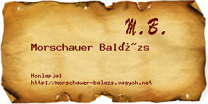 Morschauer Balázs névjegykártya